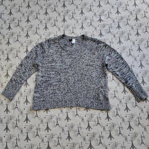 H&M DIVIDED Marled Knit Sweater Blue Navy White Size L